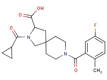 2-(cyclopropylcarbonyl)-8-(5-fluoro-2-methylbenzoyl)-2,8-diazaspiro[4.5]decane-3-carboxylic acid