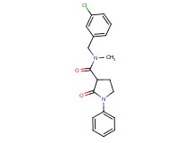 N-(3-chlorobenzyl)-N-methyl-2-oxo-1-phenyl-3-pyrrolidinecarboxamide