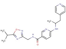 N-[(5-isopropyl-1,2,4-oxadiazol-3-yl)methyl]-6-[(1-methyl-2-pyridin-4-ylethyl)amino]nicotinamide