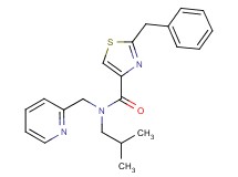 2-benzyl-N-isobutyl-N-(2-pyridinylmethyl)-1,3-thiazole-4-carboxamide