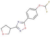 5-[4-(difluoromethoxy)phenyl]-3-(tetrahydrofuran-3-yl)-1,2,4-oxadiazole