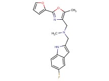 1-(5-fluoro-1H-indol-2-yl)-N-{[2-(2-furyl)-5-methyl-1,3-oxazol-4-yl]methyl}-N-methylmethanamine