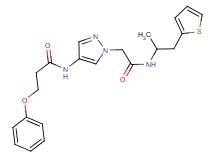 N-[1-(2-{[1-methyl-2-(2-thienyl)ethyl]amino}-2-oxoethyl)-1H-pyrazol-4-yl]-3-phenoxypropanamide