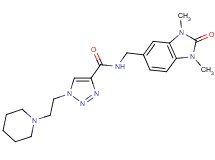 N-[(1,3-dimethyl-2-oxo-2,3-dihydro-1H-benzimidazol-5-yl)methyl]-1-[2-(1-piperidinyl)ethyl]-1H-1,2,3-triazole-4-carboxamide