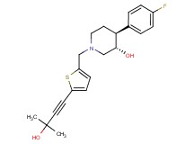 (3S*,4S*)-4-(4-fluorophenyl)-1-{[5-(3-hydroxy-3-methylbut-1-yn-1-yl)-2-thienyl]methyl}piperidin-3-ol