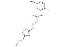 N-(2-fluoro-5-methylphenyl)-2-({[3-(methoxymethyl)-1,2,4-oxadiazol-5-yl]methyl}amino)acetamide