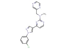 4-[1-(3-chlorophenyl)-1H-pyrazol-4-yl]-N-methyl-N-(2-pyrazinylmethyl)-2-pyrimidinamine