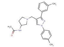 N-(1-{[3-(3-methylphenyl)-1-(4-methylphenyl)-1H-pyrazol-4-yl]methyl}-3-pyrrolidinyl)acetamide