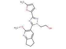 2-[5-(2-methoxy-6,7-dihydro-5H-cyclopenta[b]pyridin-3-yl)-3-(5-methyl-2-furyl)-1H-1,2,4-triazol-1-yl]ethanol
