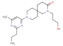 2-(3-hydroxypropyl)-9-(6-methyl-2-propylpyrimidin-4-yl)-2,9-diazaspiro[5.5]undecan-3-one