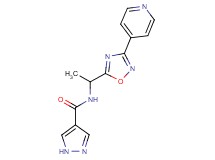 N-[1-(3-pyridin-4-yl-1,2,4-oxadiazol-5-yl)ethyl]-1H-pyrazole-4-carboxamide