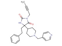 3-(2-butyn-1-yl)-5-(2-phenylethyl)-5-[1-(4-pyridinylmethyl)-4-piperidinyl]-2,4-imidazolidinedione