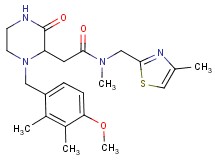 2-[1-(4-methoxy-2,3-dimethylbenzyl)-3-oxo-2-piperazinyl]-N-methyl-N-[(4-methyl-1,3-thiazol-2-yl)methyl]acetamide