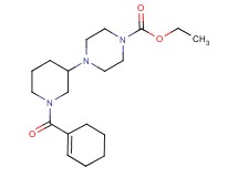 ethyl 4-[1-(1-cyclohexen-1-ylcarbonyl)-3-piperidinyl]-1-piperazinecarboxylate