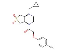 (4aR*,7aS*)-1-(cyclopropylmethyl)-4-[(4-methylphenoxy)acetyl]octahydrothieno[3,4-b]pyrazine 6,6-dioxide