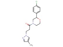 2-(4-chlorophenyl)-4-[3-(4-methyl-1H-pyrazol-1-yl)propanoyl]morpholine
