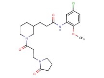 N-(5-chloro-2-methoxyphenyl)-3-{1-[3-(2-oxo-1-pyrrolidinyl)propanoyl]-3-piperidinyl}propanamide