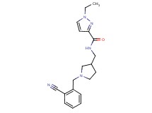 N-{[1-(2-cyanobenzyl)pyrrolidin-3-yl]methyl}-1-ethyl-1H-pyrazole-3-carboxamide