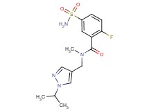 5-(aminosulfonyl)-2-fluoro-N-[(1-isopropyl-1H-pyrazol-4-yl)methyl]-N-methylbenzamide