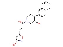 (3S*,4S*)-1-[3-(3-hydroxyisoxazol-5-yl)propanoyl]-4-(2-naphthyl)piperidin-3-ol
