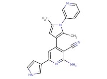 2-amino-4-(2,5-dimethyl-1-pyridin-3-yl-1H-pyrrol-3-yl)-6-(1H-pyrrol-3-yl)nicotinonitrile