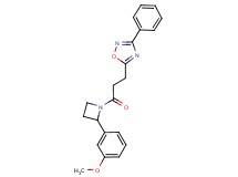 5-{3-[2-(3-methoxyphenyl)-1-azetidinyl]-3-oxopropyl}-3-phenyl-1,2,4-oxadiazole