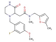 2-[1-(2-fluoro-4-methoxybenzyl)-3-oxo-2-piperazinyl]-N-methyl-N-[(5-methyl-2-furyl)methyl]acetamide