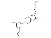 8-(4-cyclobutyl-6-methyl-2-pyrimidinyl)-2-(3-methoxypropyl)-2,8-diazaspiro[4.5]decan-3-one