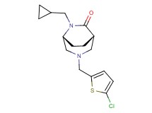 (1S*,5R*)-3-[(5-chloro-2-thienyl)methyl]-6-(cyclopropylmethyl)-3,6-diazabicyclo[3.2.2]nonan-7-one