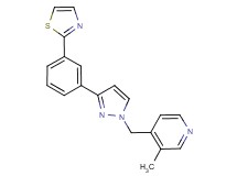 3-methyl-4-({3-[3-(1,3-thiazol-2-yl)phenyl]-1H-pyrazol-1-yl}methyl)pyridine