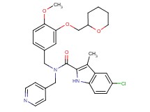 5-chloro-N-[4-methoxy-3-(tetrahydro-2H-pyran-2-ylmethoxy)benzyl]-3-methyl-N-(4-pyridinylmethyl)-1H-indole-2-carboxamide