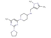 N-[(1,3-dimethyl-1H-pyrazol-5-yl)methyl]-1-(6-methyl-2-pyrrolidin-1-ylpyrimidin-4-yl)piperidin-4-amine