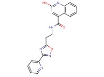 2-hydroxy-N-{2-[3-(2-pyridinyl)-1,2,4-oxadiazol-5-yl]ethyl}-4-quinolinecarboxamide