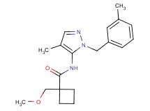 1-(methoxymethyl)-N-[4-methyl-1-(3-methylbenzyl)-1H-pyrazol-5-yl]cyclobutanecarboxamide