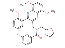 N-{[5,8-dimethoxy-2-(2-methoxyphenyl)-3-quinolinyl]methyl}-3-fluoro-N-(tetrahydro-2-furanylmethyl)benzamide