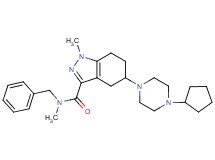 N-benzyl-5-(4-cyclopentyl-1-piperazinyl)-N,1-dimethyl-4,5,6,7-tetrahydro-1H-indazole-3-carboxamide