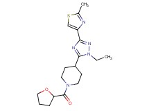 4-[1-ethyl-3-(2-methyl-1,3-thiazol-4-yl)-1H-1,2,4-triazol-5-yl]-1-(tetrahydrofuran-2-ylcarbonyl)piperidine