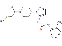 N-(1-{1-[1-methyl-2-(methylthio)ethyl]-4-piperidinyl}-1H-pyrazol-5-yl)-N'-(2-methylphenyl)urea