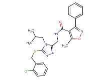 N-({5-[(2-chlorobenzyl)thio]-4-isobutyl-4H-1,2,4-triazol-3-yl}methyl)-5-methyl-3-phenyl-4-isoxazolecarboxamide