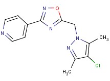 4-{5-[(4-chloro-3,5-dimethyl-1H-pyrazol-1-yl)methyl]-1,2,4-oxadiazol-3-yl}pyridine