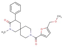 9-[5-(methoxymethyl)-2-furoyl]-2-methyl-4-phenyl-2,9-diazaspiro[5.5]undecan-3-one