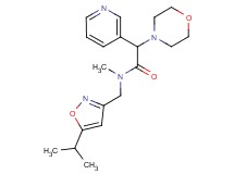 N-[(5-isopropyl-3-isoxazolyl)methyl]-N-methyl-2-(4-morpholinyl)-2-(3-pyridinyl)acetamide