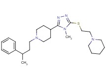4-(4-methyl-5-{[2-(1-piperidinyl)ethyl]thio}-4H-1,2,4-triazol-3-yl)-1-(3-phenylbutyl)piperidine
