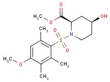methyl (2R*,4S*)-4-hydroxy-1-[(4-methoxy-2,3,6-trimethylphenyl)sulfonyl]piperidine-2-carboxylate