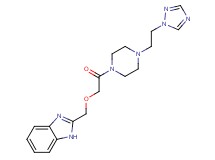 2-[(2-oxo-2-{4-[2-(1H-1,2,4-triazol-1-yl)ethyl]-1-piperazinyl}ethoxy)methyl]-1H-benzimidazole