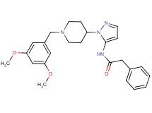N-{1-[1-(3,5-dimethoxybenzyl)-4-piperidinyl]-1H-pyrazol-5-yl}-2-phenylacetamide