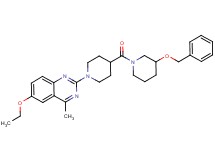 2-(4-{[3-(benzyloxy)-1-piperidinyl]carbonyl}-1-piperidinyl)-6-ethoxy-4-methylquinazoline