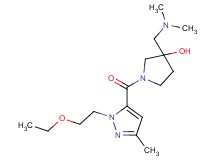 3-[(dimethylamino)methyl]-1-{[1-(2-ethoxyethyl)-3-methyl-1H-pyrazol-5-yl]carbonyl}-3-pyrrolidinol
