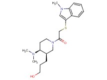 3-((3R*,4S*)-4-(dimethylamino)-1-{[(1-methyl-1H-indol-3-yl)thio]acetyl}piperidin-3-yl)propan-1-ol