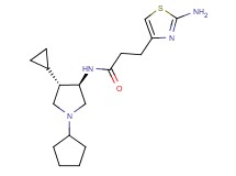 3-(2-amino-1,3-thiazol-4-yl)-N-[rel-(3R,4S)-1-cyclopentyl-4-cyclopropyl-3-pyrrolidinyl]propanamide dihydrochloride